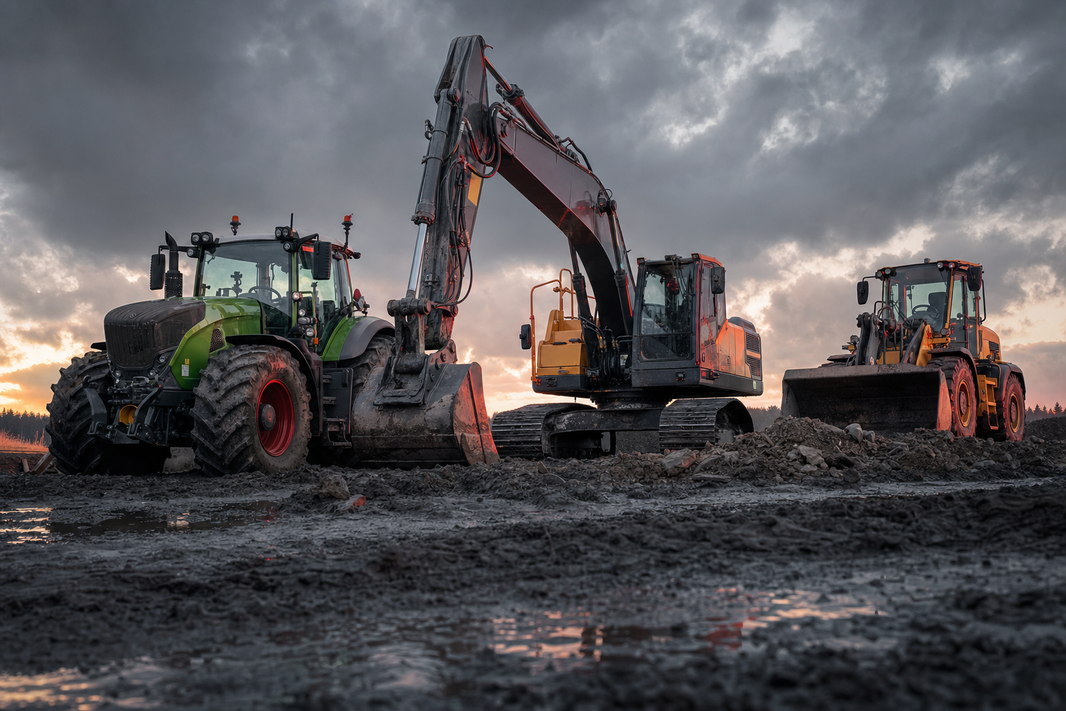 Agricultural and construction machinery for professional work